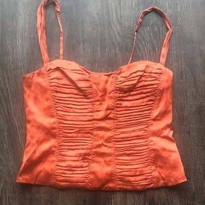 Bebe bustier satin top